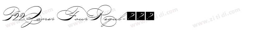 P22 Zaner Four Regul字体转换